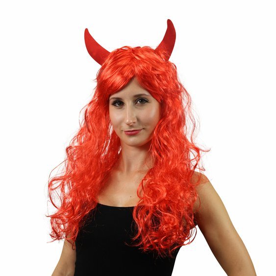 Paruka “Čertice” ČERVENÁ - Obr.1