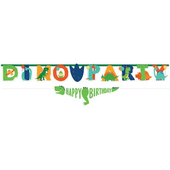 Banner "Dino Party - Happy Birthday", 2,3 m - Obr. 1