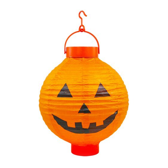 Svítící lampión “Halloweenská dýně”, 20 cm - Obr.1