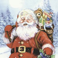 Ubrousky papírové třívrstvé Santa on Tour - 20 kusů, 33 x 33 cm