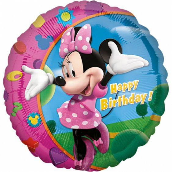 Fóliový balónek Minnie "Happy Birthday", 43 cm - Obr. 1