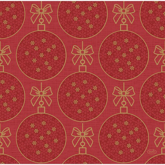 Ubrousky Dunisoft “Červené Vánoce”, 40x40cm, 12 ks - Obr.1