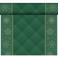 Šerpa Dunicel “Zimní vločky” ZELENÁ, 0,4x24 m - Obr.1