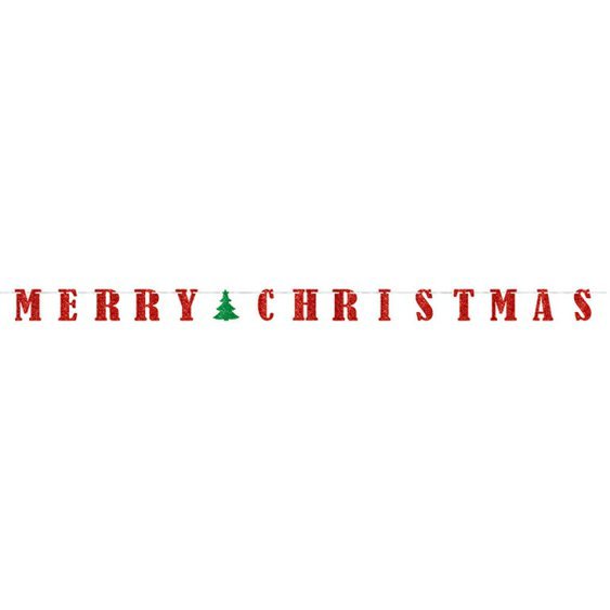 Banner "Merry Christmas", 365 x 12 cm - Obr. 1