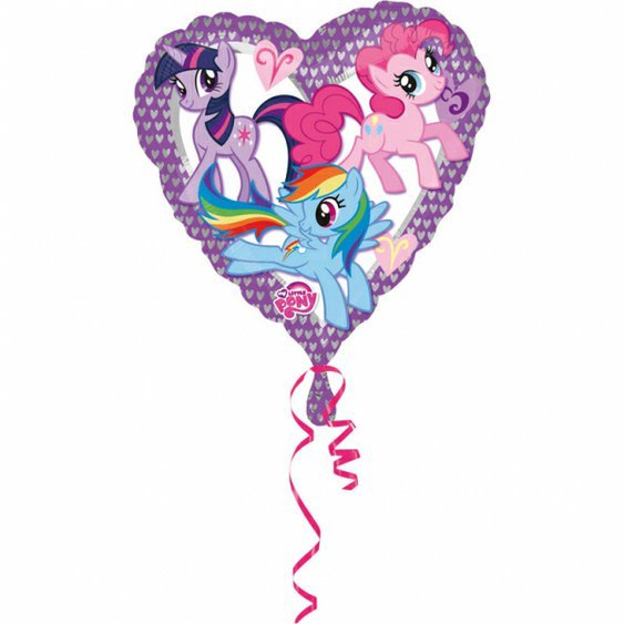 Fóliový balónek srdce “My Little Pony”, 43 cm - Obr. 1