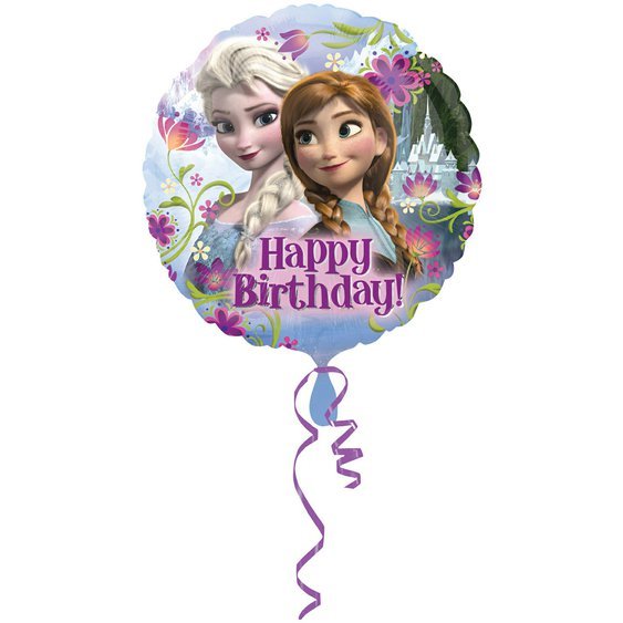 Fóliový balónek "Ledové království - Happy Birthday", 43 cm - Obr. 1