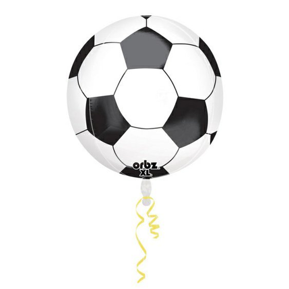 ORBZ průhledný balónek “Fotbalový míč”, 40 cm - obr. 1