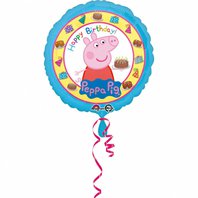 Fóliový balónek Prasátko Peppa “Happy Birthday”, 43 cm