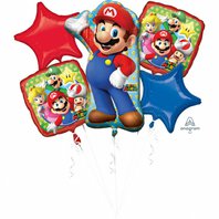 Balónkový buket "Super Mario", 5ks