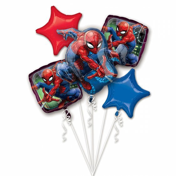 Balónkový buket "Spiderman", 5ks - Obr. 1