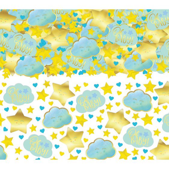 Dekorační konfetky “Oh Baby!” MODRÉ, 70g - Obr. 1