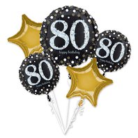Balónkový buket “80. narozeniny”, 5 ks