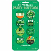 Odznaky St. Patrick's Day 3,8 cm, 8 ks