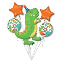 Balónkový buket “Happy Dino Birthday”, 5 ks