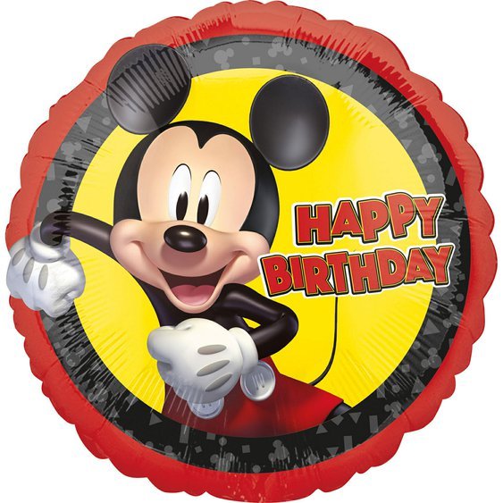 Fóliový narozeninový balónek “Mickey-Happy Birthday”, 45 cm - Obr. 1