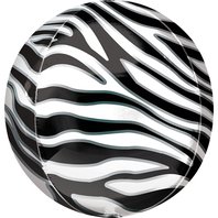 Fóliový balónek kulatý “vzor-Zebra”, 40 cm