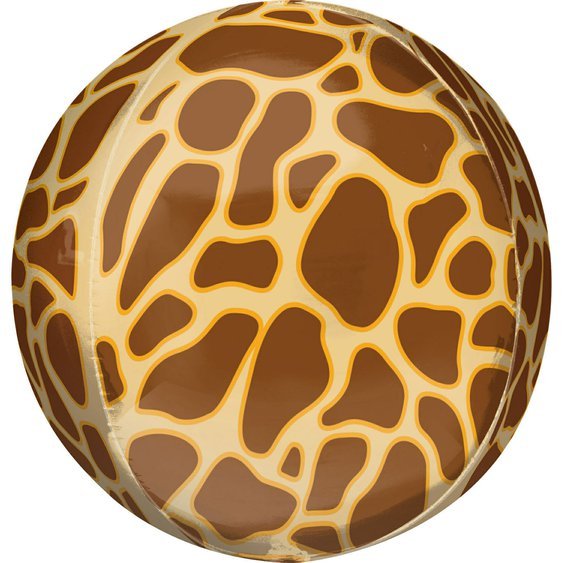 Fóliový balónek kulatý “vzor-Žirafa”, 40 cm - Obr. 1