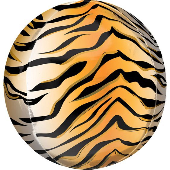 Fóliový balónek kulatý “vzor-Tygr”, 40 cm - Obr. 1