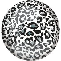 Fóliový balónek kulatý “vzor-Leopard” BÍLÝ, 40 cm