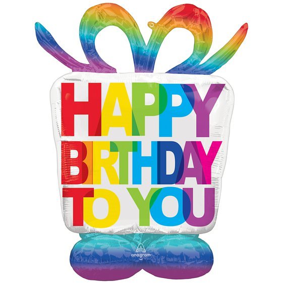 Stojící balónek “Dárek-Happy Birthday To You” - Obr. 1