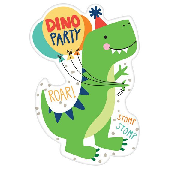 Pozvánky “Dino-Mite”, 8 ks - Obr. 1