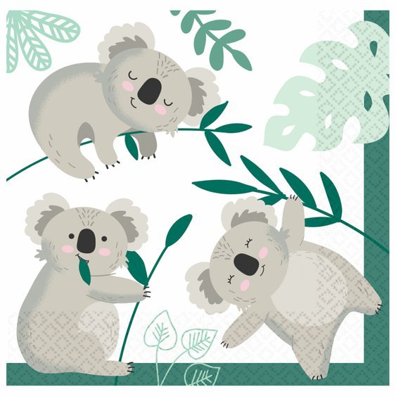 Ubrousky “Koala”, 33x33 cm, 16 ks - Obr. 1