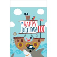 Ubrus plastový “Pirátská párty-Ahoy”, 137x243 cm