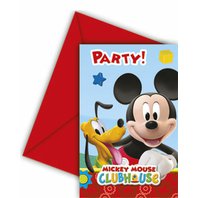Pozvánky "Hravý Mickey", 6 ks
