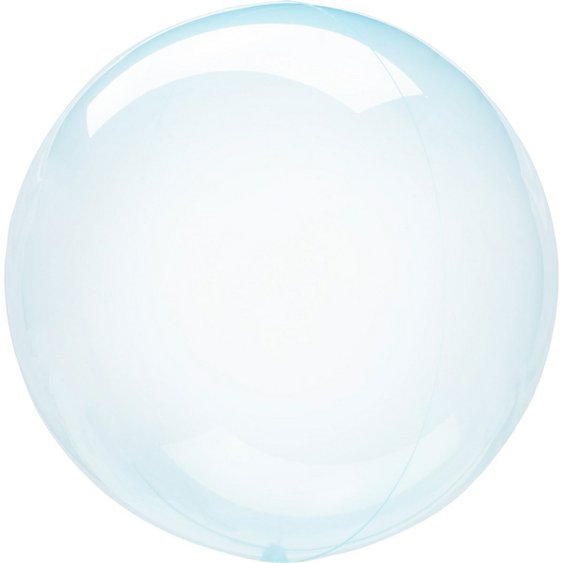 Průhledná balónková bublina MODRÁ, 45 cm - obr. 1