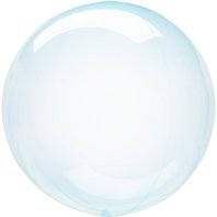 Průhledná balónková bublina MODRÁ, 45 cm