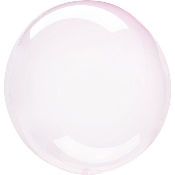 Průhledná balónková bublina SVĚTLE-RŮŽOVÁ, 45 cm - Obr. 1