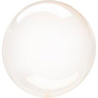 Průhledná balónková bublina ORANŽOVÁ, 45 cm