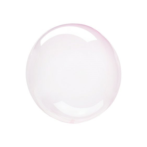 Průhledná balónková bublina SVĚTLE RŮŽOVÁ, 25 cm - obr. 1