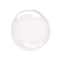 Průhledná balónková bublina SVĚTLE RŮŽOVÁ, 25 cm