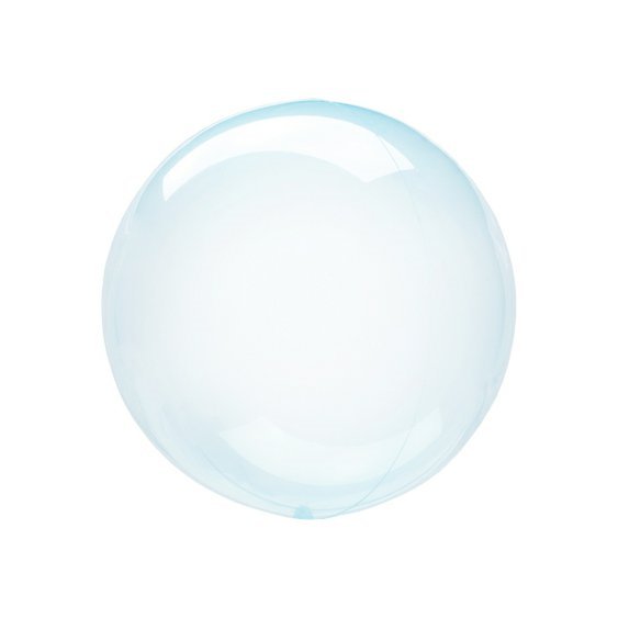 Průhledná balónková bublina MODRÁ, 25 cm - obr. 1