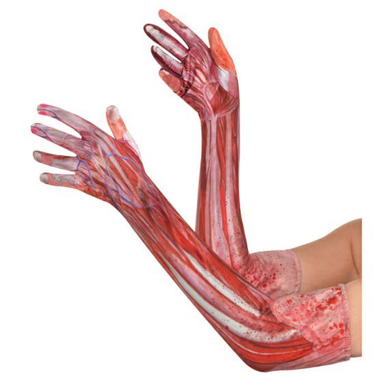 Halloweenské rukavice “Krvavé ruce”, 2 ks - Obr. 1