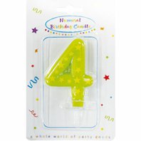 Narozeninová svíčka číslo "4" - obr. 1