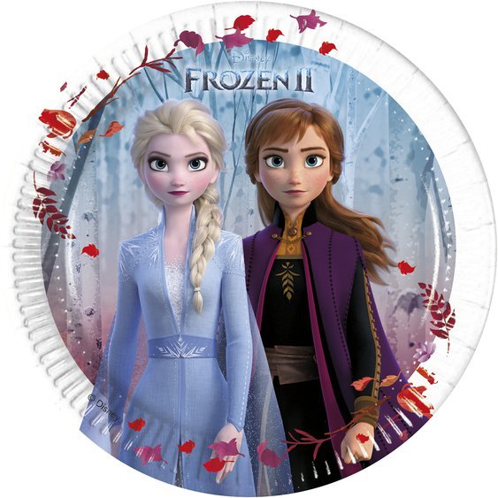Papírové talířky "Frozen - Ledové království 2", 20 cm, 8 ks - Obr. 1