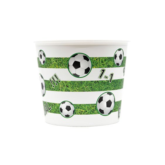 Plastový kbelík na popcorn “Fotbal”, 2,2 l - Obr. 1