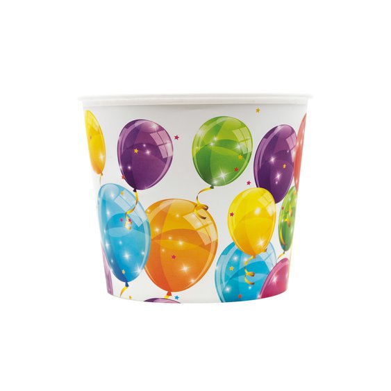Plastový kbelík na popcorn “Třpytivé balónky”, 2,2 l - Obr. 1