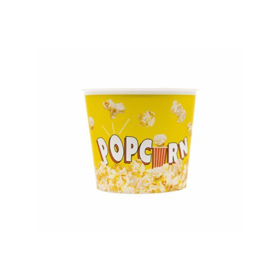 Plastový kbelík na popcorn ŽLUTÝ - Obr. 1