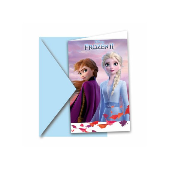 Pozvánky "Frozen - Ledové království 2", 6 ks - Obr. 1