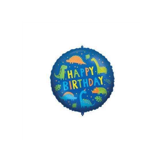 Fóliový balónek s těžítkem “Dino-Happy Birthday”, 46 cm - Obr. 1