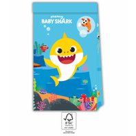 Dárkové papírové tašky "Baby Shark", 4 ks