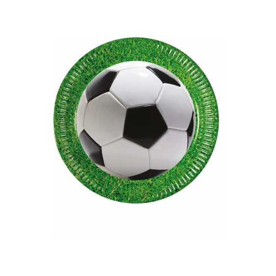 Papírové talířky "Fotbal", 23 cm, 8 ks - Obr. 1