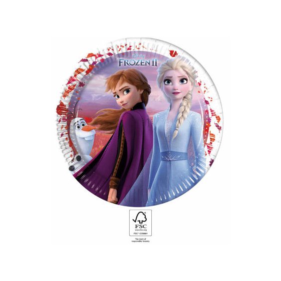 Papírové talířky "Frozen - Ledové království 2", 23 cm, 8 ks - Obr. 1