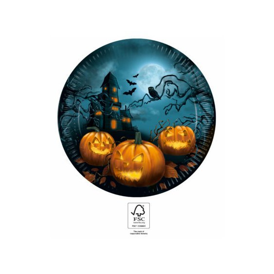 Papírové talířky “Halloween Sensation”, 23 cm, 8 ks - Obr. 1