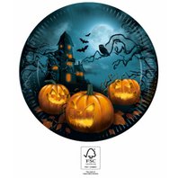 Papírové talířky “Halloween Sensation”, 23 cm, 8 ks