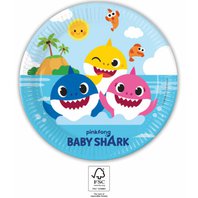 Papírové talířky "Baby Shark", 23 cm, 8 ks
