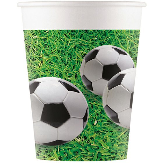 Papírové kelímky “Fotbal”, 200 ml, 8 ks - Obr. 1